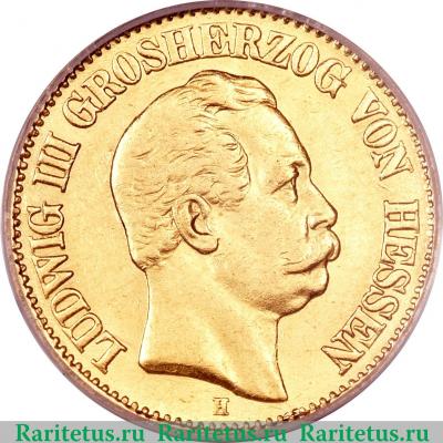 10 марок (mark) 1877 года   Германия (Империя)