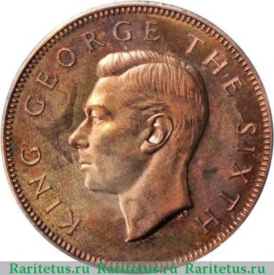 1/2 пенни (penny) 1950 года   Новая Зеландия