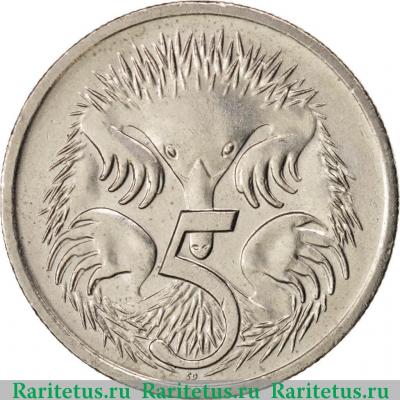 Реверс монеты 5 центов (cents) 2000 года   Австралия