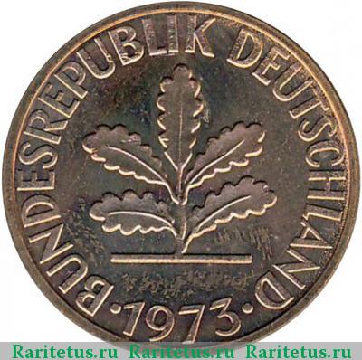 2 пфеннига (pfennig) 1973 года J 