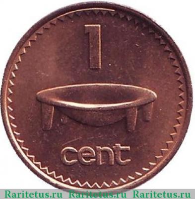 Реверс монеты 1 цент (cent) 1985 года   Фиджи