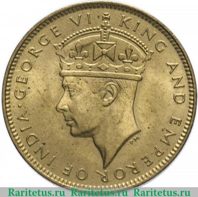 1 фартинг (farthing) 1945 года   Ямайка