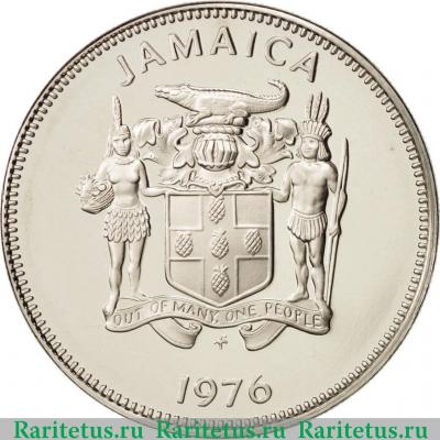 20 центов (cents) 1976 года   Ямайка proof