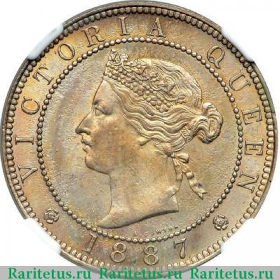 1 пенни (penny) 1887 года   Ямайка