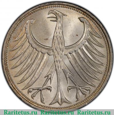 5 марок (deutsche mark) 1965 года F  Германия