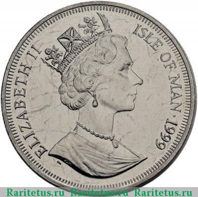 1 крона (crown) 1999 года  Остров Мэн