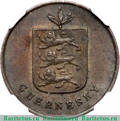 1 дубль (double) 1830 года  Гернси