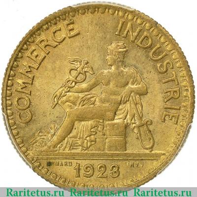 2 франка (francs) 1923 года   Франция