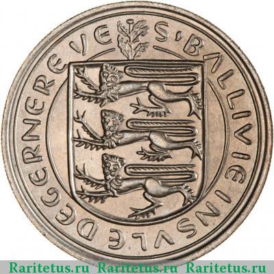 10 новых пенсов (new pence) 1968 года  Гернси