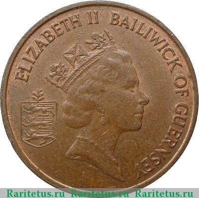 1 пенни (penny) 1986 года  Гернси