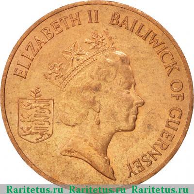 2 пенса (pence) 1990 года  Гернси