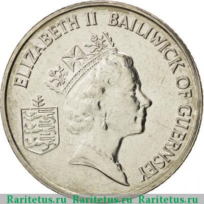 10 пенсов (pence) 1992 года  Гернси