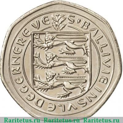 20 пенсов (pence) 1982 года  Гернси