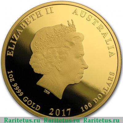 100 долларов (dollars) 2017 года P год Петуха Австралия