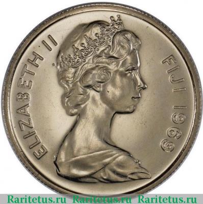 5 центов (cents) 1969 года   Фиджи
