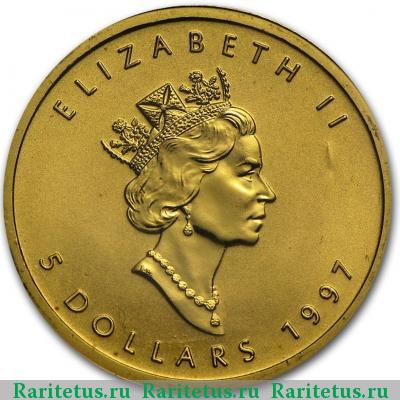 5 долларов (dollars) 1997 года  Канада