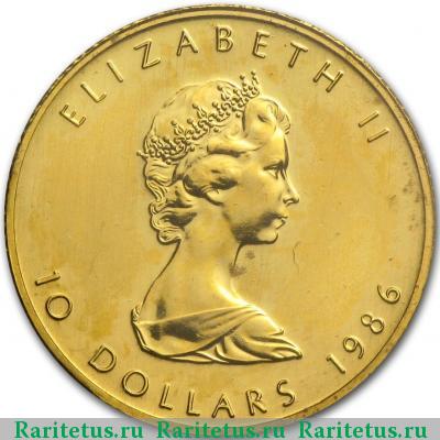 10 долларов (dollars) 1986 года  Канада