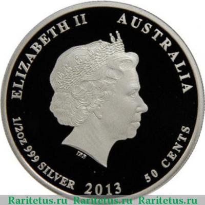 50 центов (cents) 2013 года  лорикет Австралия proof