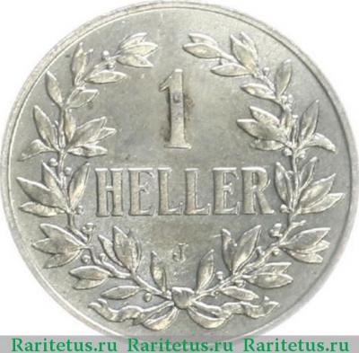 Реверс монеты 1 геллер (heller) 1904 года J  Германская Восточная Африка