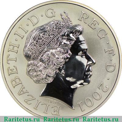 5 фунтов (pounds) 2001 года  Великобритания