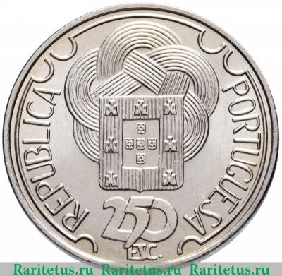 250 эскудо (escudos) 1988 года   Португалия