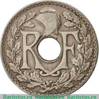 10 сантимов (centimes) 1923 года Рог изобилия Париж Франция