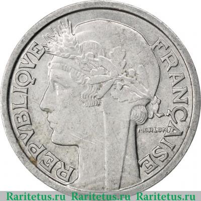 2 франка (francs) 1947 года B  Франция