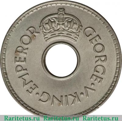 1 пенни (penny) 1934 года   Фиджи