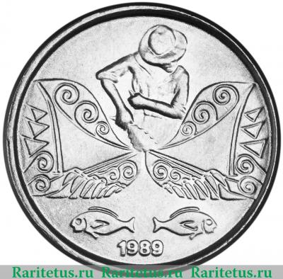 5 сентаво (centavos) 1989 года   Бразилия