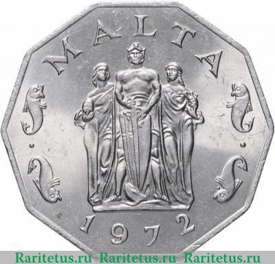 50 центов (cents) 1972 года   Мальта