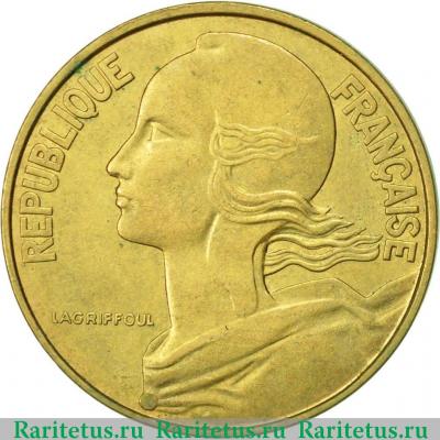 20 сантимов (centimes) 1967 года   Франция