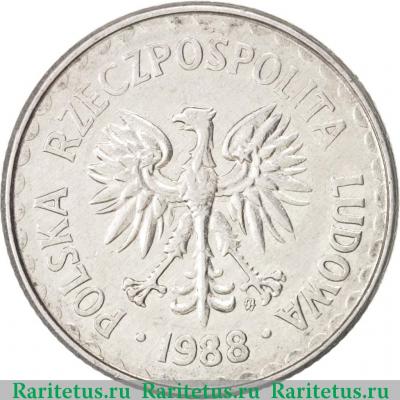 1 злотый (zloty) 1988 года   Польша