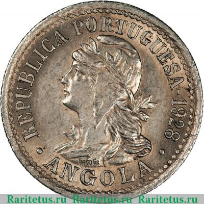 10 сентаво (centavos) 1928 года   Ангола