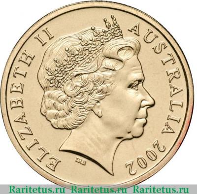 1 доллар (dollar) 2002 года  без буквы Австралия
