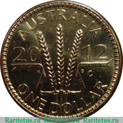 Реверс монеты 1 доллар (dollar) 2012 года   Австралия