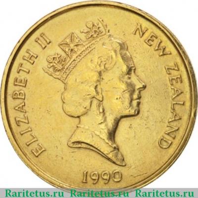 2 доллара (dollars) 1990 года   Новая Зеландия