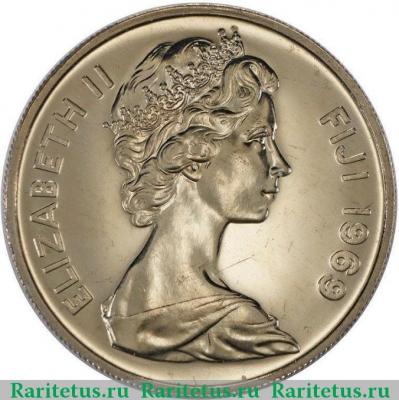 10 центов (cents) 1969 года   Фиджи
