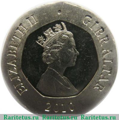 20 пенсов (pence) 2010 года  Гибралтар