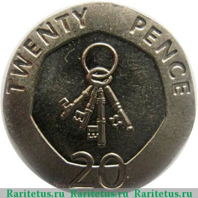 Реверс монеты 20 пенсов (pence) 2010 года  Гибралтар