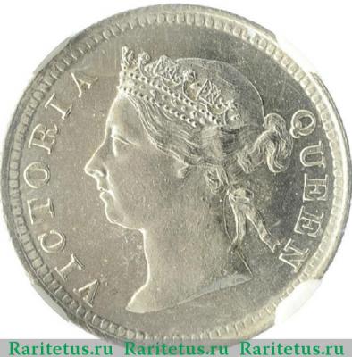 5 центов (cents) 1889 года   Гонконг