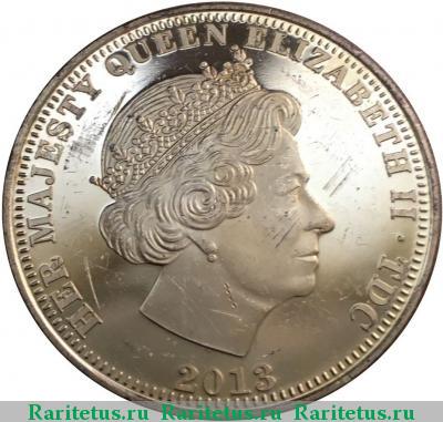 1 крона (crown) 2013 года   Тристан-да-Кунья