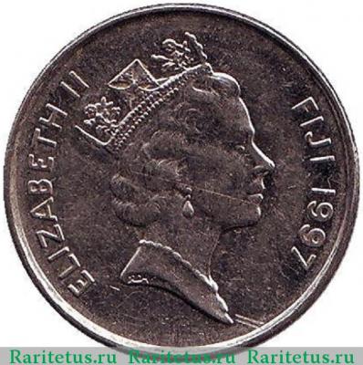 5 центов (cents) 1997 года   Фиджи