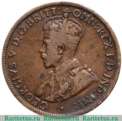 1/2 пенни (penny) 1921 года   Австралия