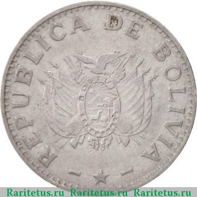 20 сентаво (centavos) 1987 года  Боливия