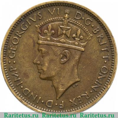 1 шиллинг (shilling) 1939 года   Британская Западная Африка