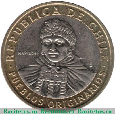 100 песо (pesos) 2010 года  Чили
