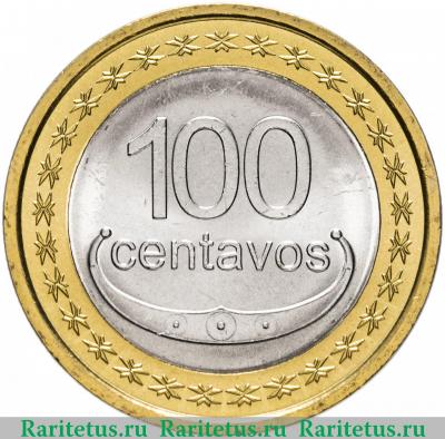 Реверс монеты 100 сентаво (centavos) 2012 года   Восточный Тимор