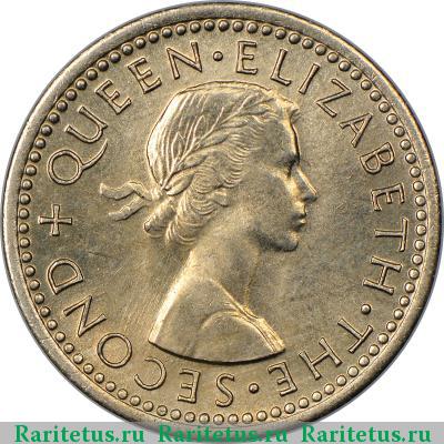 3 пенса (pence) 1957 года  Родезия и Ньясаленд Родезия и Ньясаленд