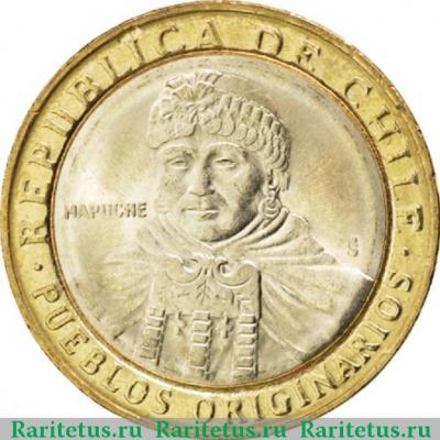 100 песо (pesos) 2005 года   Чили