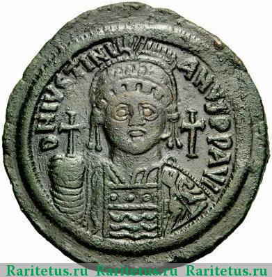 фоллис (follis) 527 года   Византия
